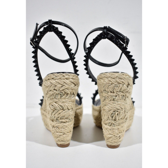 Christian Louboutin Mafaldina Zeppa 120 Black Platform Wedge Sandal Heel Pump 37 - Picture 11 of 12